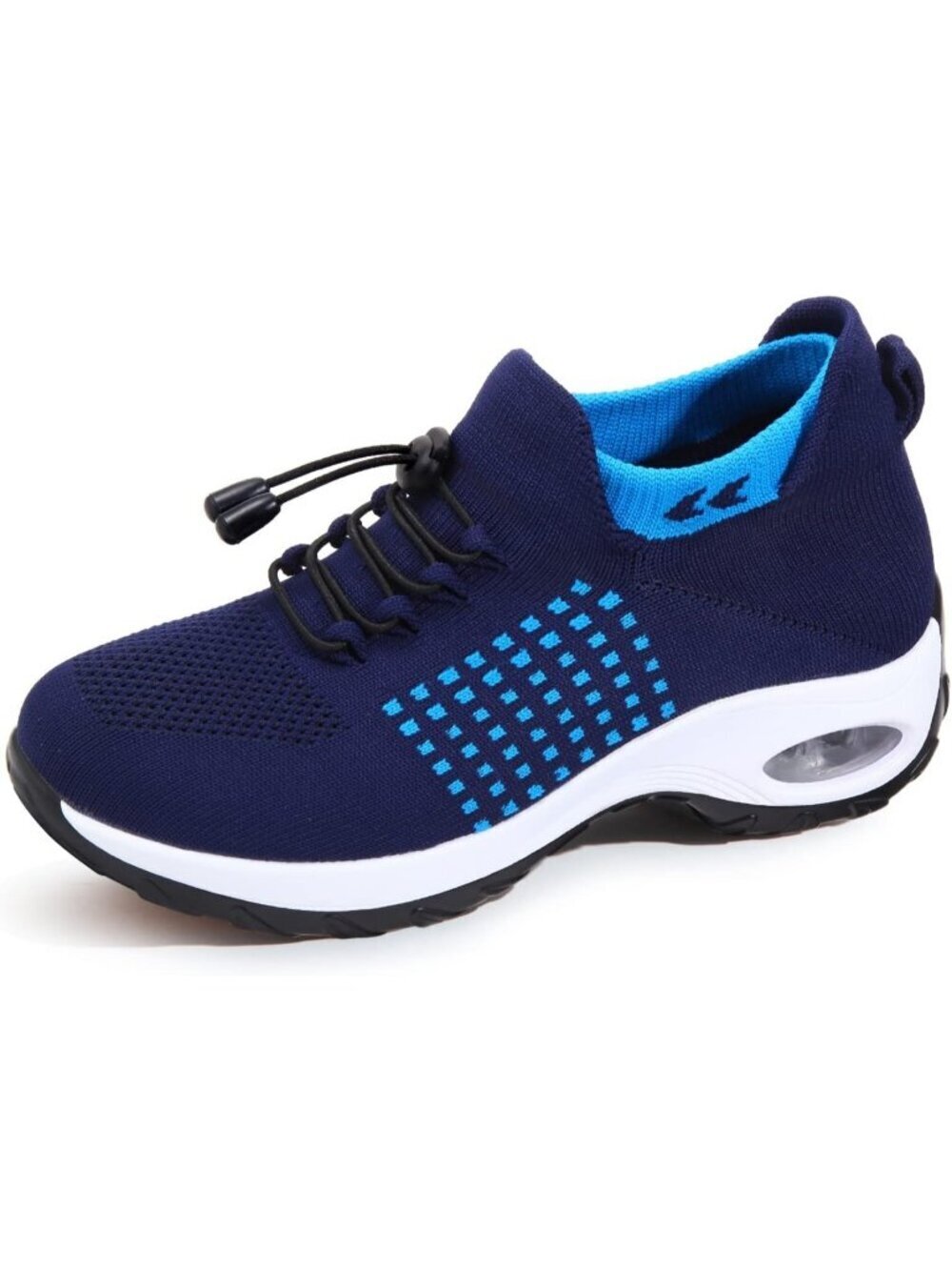 Women's Blue A Orthopedic Breathable Slip on Trainers Thick Bottom Sneaker Shoes